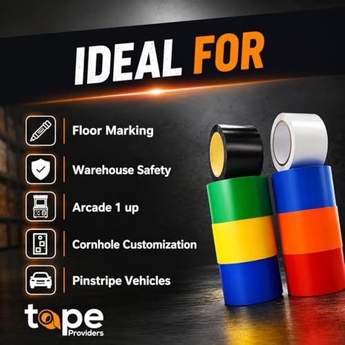 WOD Tape WOD VTC365 Red Vinyl Pinstriping Tape 14 inch x 36 yds for School Gym Marking Floor Crafting Stripping Arcade1Up Vehicles and More - Image 5