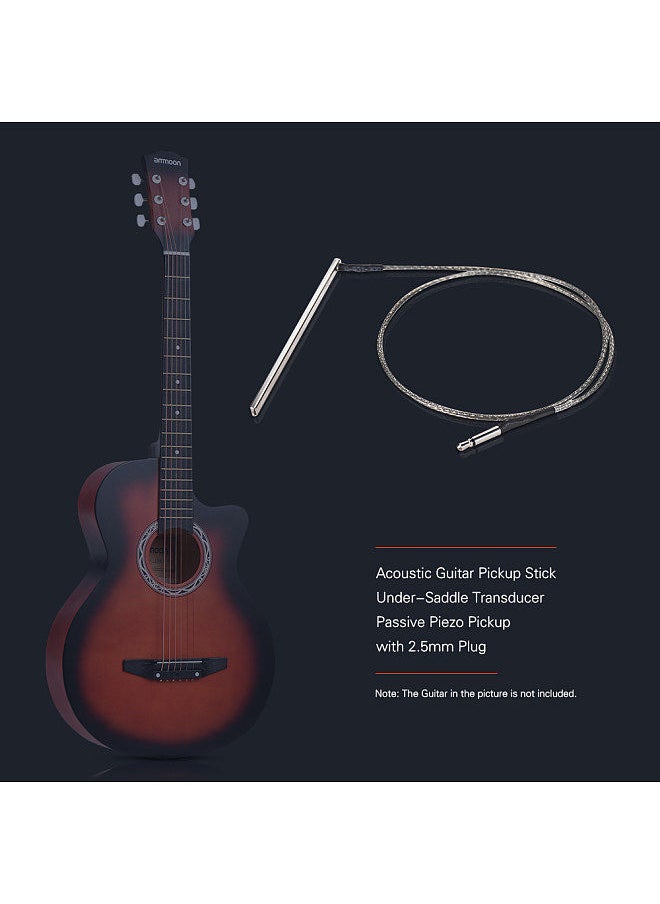 Generic - 1Pc Guitar Pickup Stick Passive Piezo Pickup Soft Saddle Transducer Pickup For Acoustic Guitar With 2.5Mm Plug - Image 1