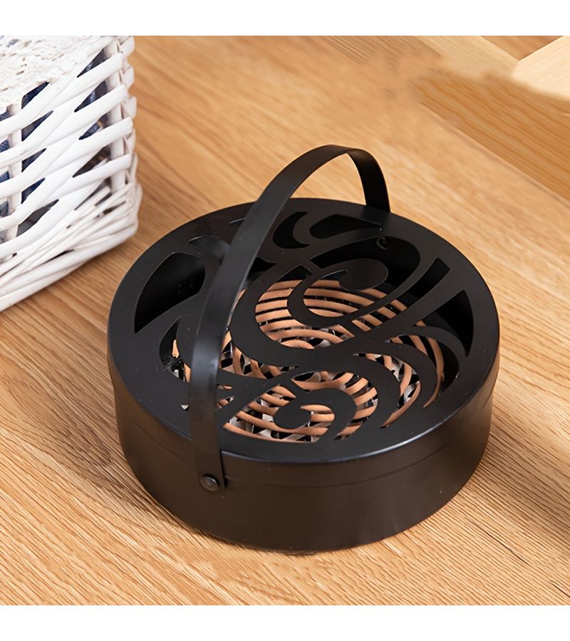 Flying Fish Mosquito Repellent Iron Incense Box Outdoor Portable Holder With Lid - Image 2