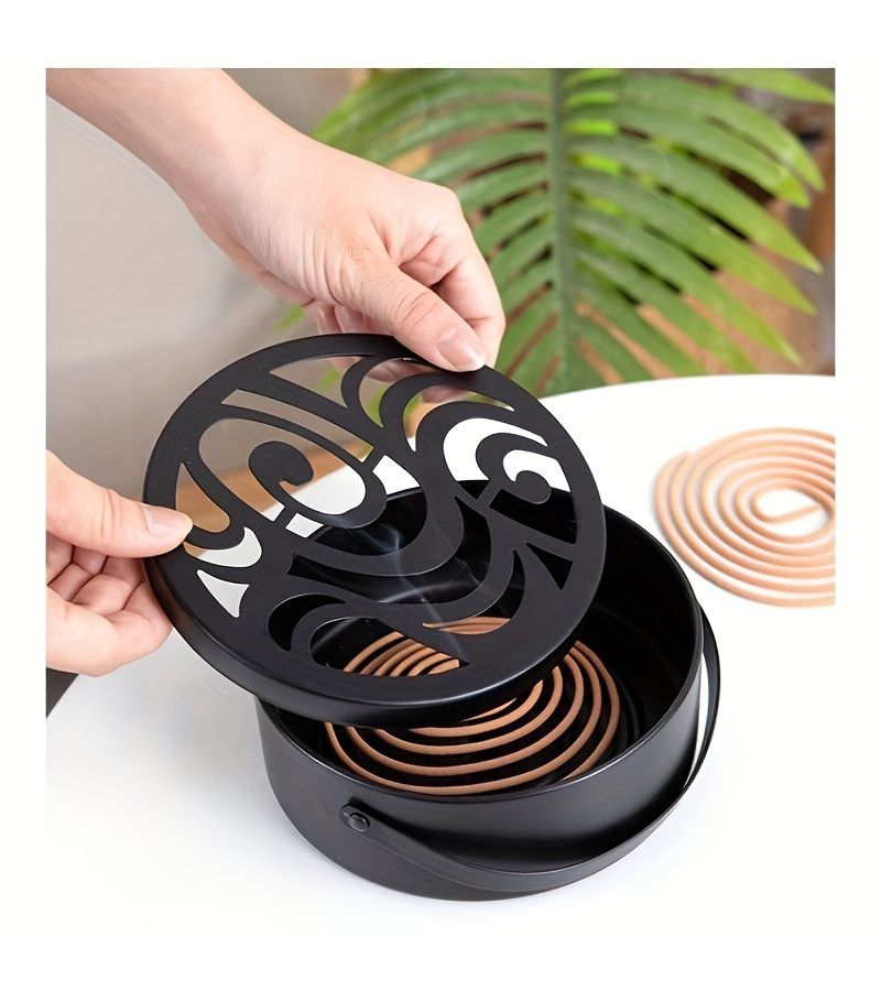 Flying Fish Mosquito Repellent Iron Incense Box Outdoor Portable Holder With Lid - Image 3
