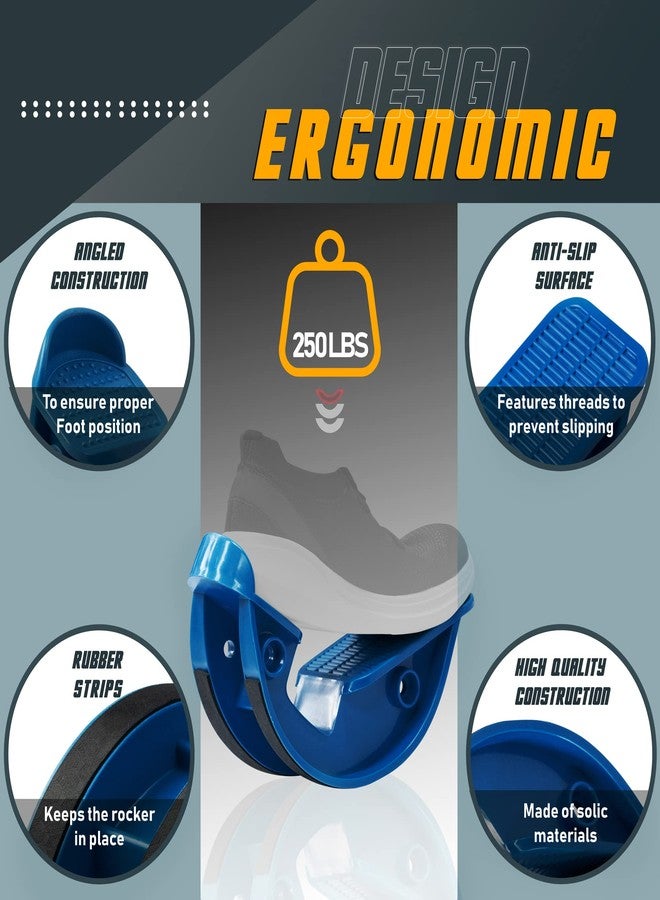 INFIDEZ Foot Rocker with Spiky Ball, Calf Stretcher for Plantar Fasciitis Relief, Achilles Tendonitis Relief, Shin Splint Relief, Ankle Stretcher, Achilles Stretcher Improving Flexibility - Blue - Image 3
