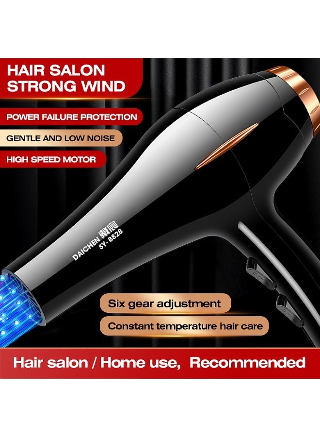 مجفف شعر أيوني 20 في 1، مجفف شعر محترف للصالون، محرك سريع التجفيف بسرعتين، 3 إعدادات حرارة، مزود بمشع، فوهة، مشط تركيز لشعر ناعم ومجعد - Image 3