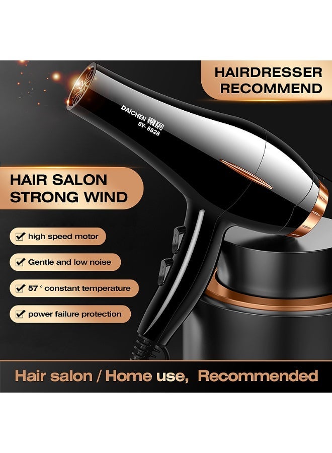 مجفف شعر أيوني 20 في 1، مجفف شعر محترف للصالون، محرك سريع التجفيف بسرعتين، 3 إعدادات حرارة، مزود بمشع، فوهة، مشط تركيز لشعر ناعم ومجعد - Image 2