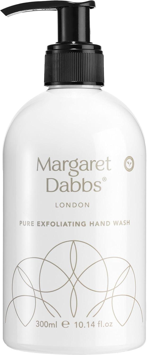 Margaret Dabbs PURE Exfoliating Hand Wash Gentle Exfoliating Hand Cleanser with Natural Ingredients Nourishing Hydrating Purifying Soap for Soft Smooth Skin 300ml