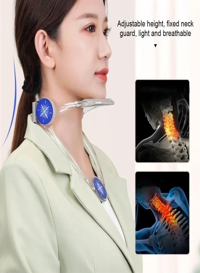 STOYOBE® Adjustable Neck Brace & Posture Corrector, Transparent Neck Support Stretcher for Spine Alignment & Pain Relief, Ideal for Adults & Students - Image 3