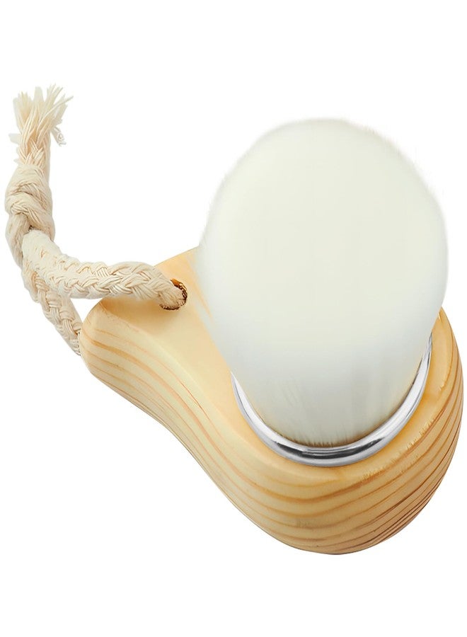 Jaasuee Soft Bristle Facial Cleansing Brush for Deep Pore Cleaning, Travel-Friendly Face Beauty Brush with Ergonomic Handle, Brown - Image 1
