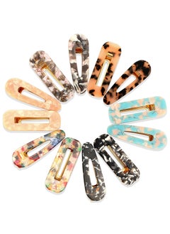 cridoz cridoz 12 Pcs Acrylic Resin Hair Barrettes Hair Clips for Women Hair Accessories 