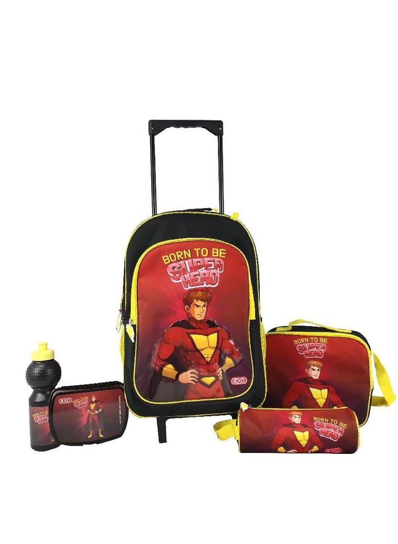 Warner Bros. Hero 5-in-1 Value Set Trolley Bag with Accessory