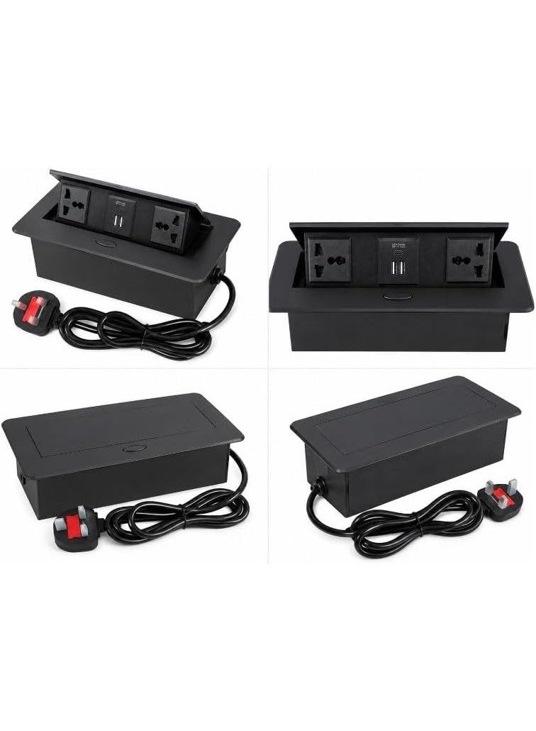 DKURVE Pop Up Desktop Power Socket Black - Image 2