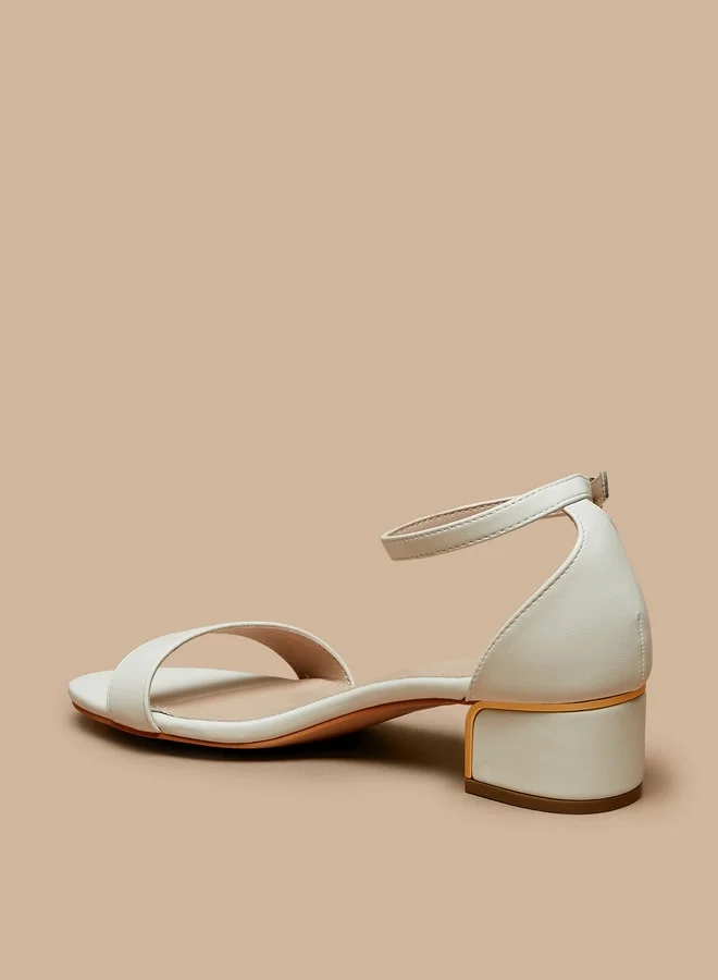 Flora Bella By Shoexpress Women's Block Heel Sandals With Ankle Strap