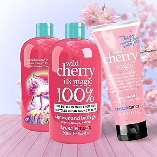 Treaclemoon Wild Cherry Magic Body Scrub 225ml - Image 5