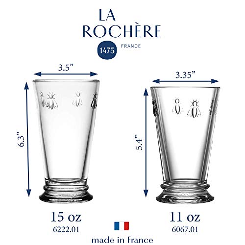 La Rochère طقم أكواب لا روشير نابليون النحل القديمة - طقم أكواب لا روشير للنحل - أكواب شرب فاخرة (11.5 أونصة) - Image 3