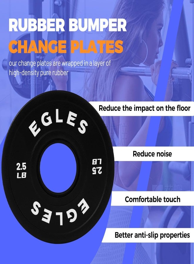 EGLES Change Plates Pair 2.5LB Black Rubber Coated Weight Plates in Pairs Olympic Bumper Plates Fit 2-Inch Barbells Strength Training Gym & Fitness Change Weight Plates - Image 4