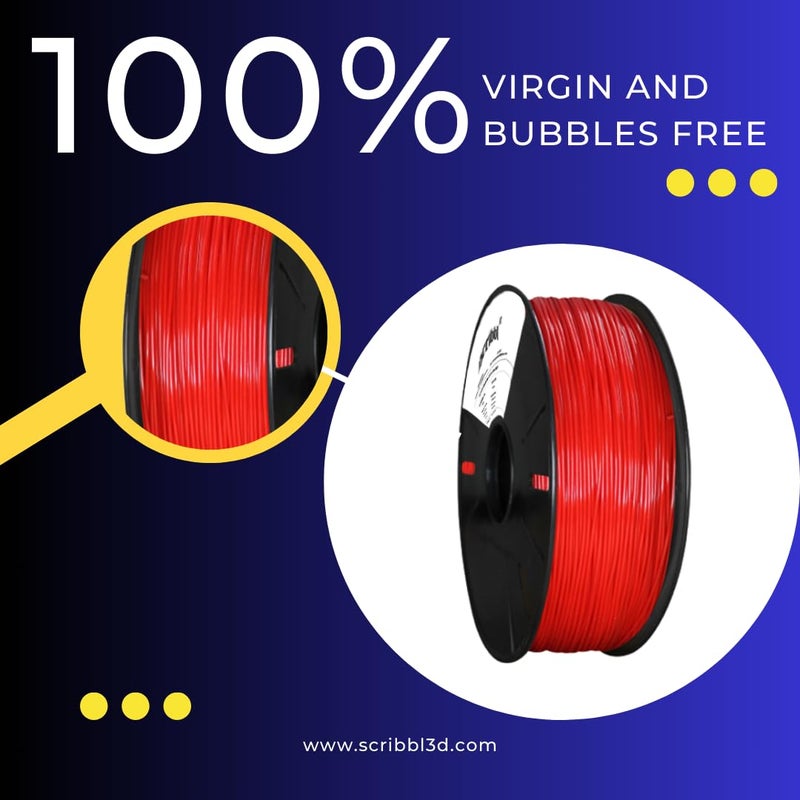 Scribbl3d Premium ABS 1.75mm 3D Printing Filament| Dimensional Accuracy +- 0.02mm|Compatible with Most FDM Printers| Radiant Red - Image 4