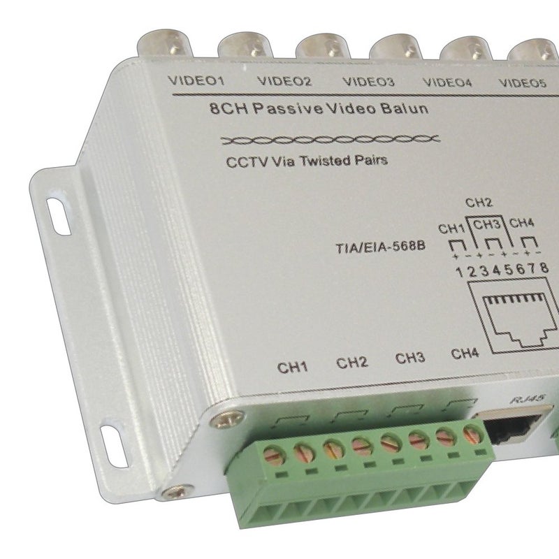 MX 2 Pcs Passive Video Balun AntiInterference UTP for 8 CCTV Cameras 8 Channel Transmitter and Receiver Coax to Security Camera - Image 4