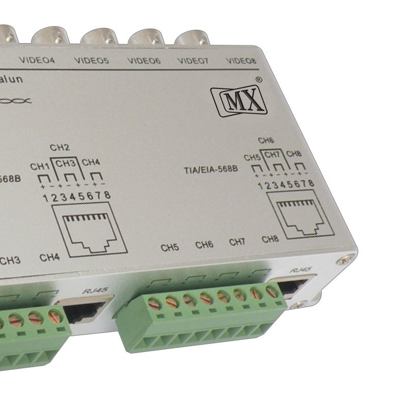 MX 2 Pcs Passive Video Balun AntiInterference UTP for 8 CCTV Cameras 8 Channel Transmitter and Receiver Coax to Security Camera - Image 5