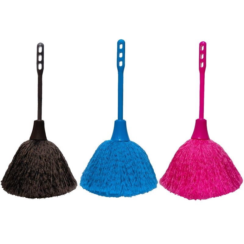 M-jump 3 Pack Microfiber Delicate Duster,Comfortable Non Slip Handle, 3 Colour Washable Dusting Brush for Blinds Kitchen Keyboard Office - Image 5