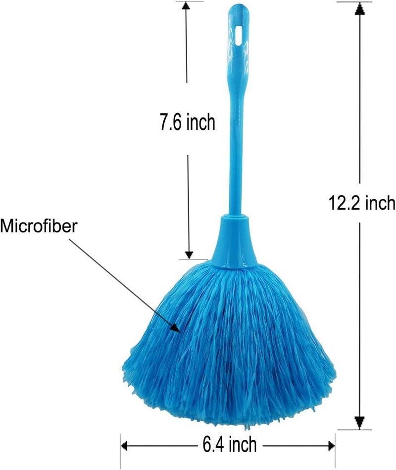 M-jump 3 Pack Microfiber Delicate Duster,Comfortable Non Slip Handle, 3 Colour Washable Dusting Brush for Blinds Kitchen Keyboard Office - Image 2