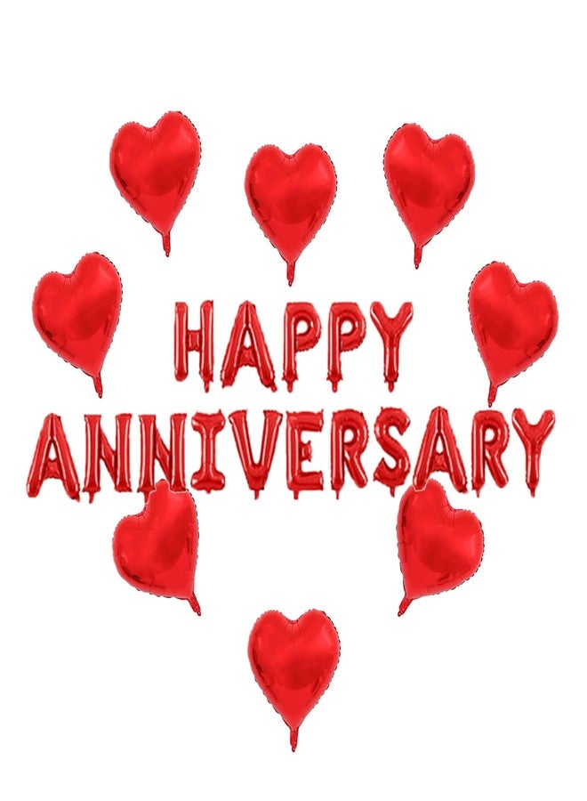 PLAP Happy Anniversary Balloon Banner Love Balloon Anniversary Party Balloon Decoration (Red anniversary balloon) - Image 2