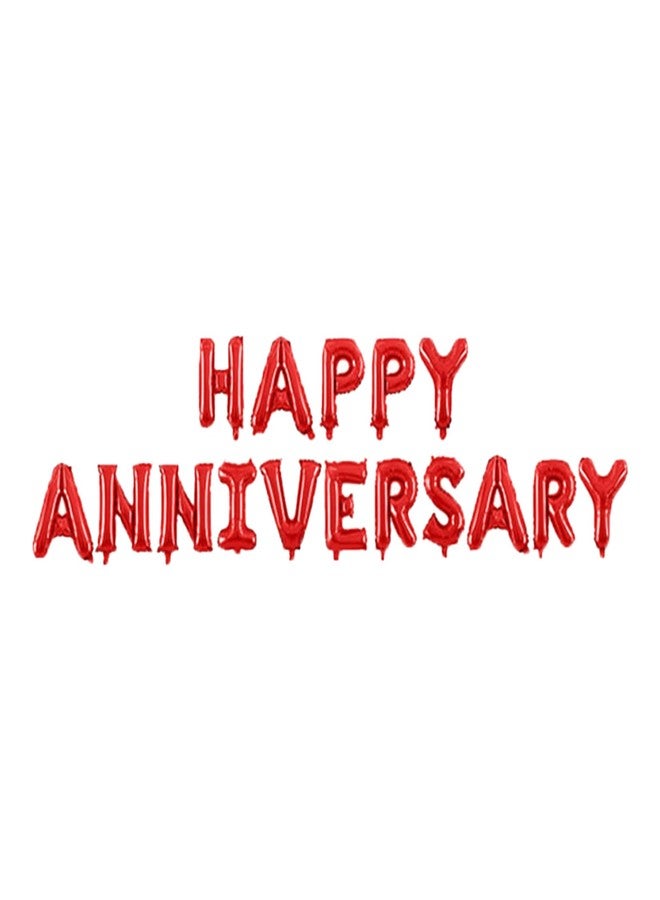 PLAP Happy Anniversary Balloon Banner Love Balloon Anniversary Party Balloon Decoration (Red anniversary balloon) - Image 3