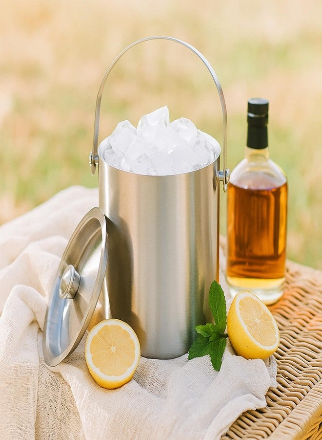 Picfest Stainless Steel Ice Bucket - 1.5L, Insulated with Lid & Handle, Beverage Chiller for Parties, Bars & Home Use - Image 2