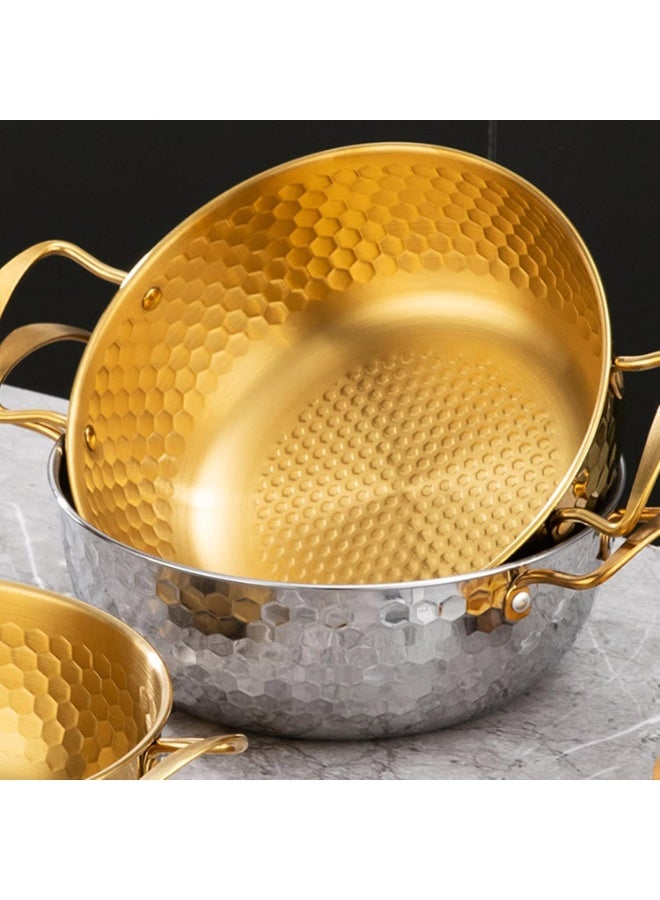 Bukela Stainless Steel Pot with Lid for Induction and All Stovetops, Hammered Finish Cooking Saucepan for Soup, Ramen, and Small Meals - Image 3