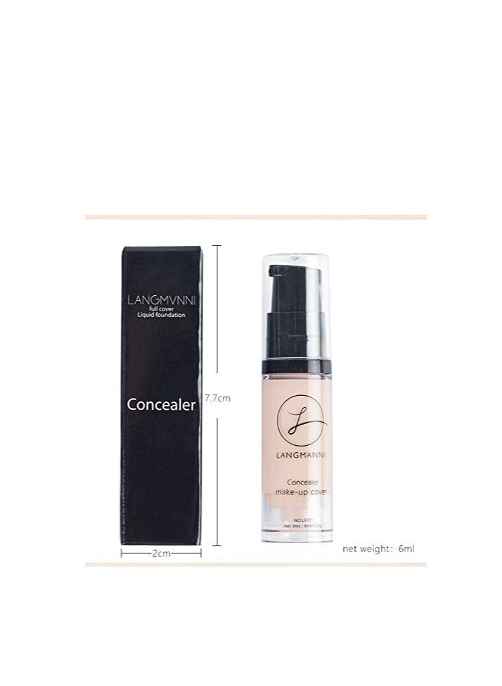 LANGMANNI كريم أساس سائل مخفي: كريم BB مقاوم للماء لبشرة مضيئة وخالية من العيوب (#03) - Image 5