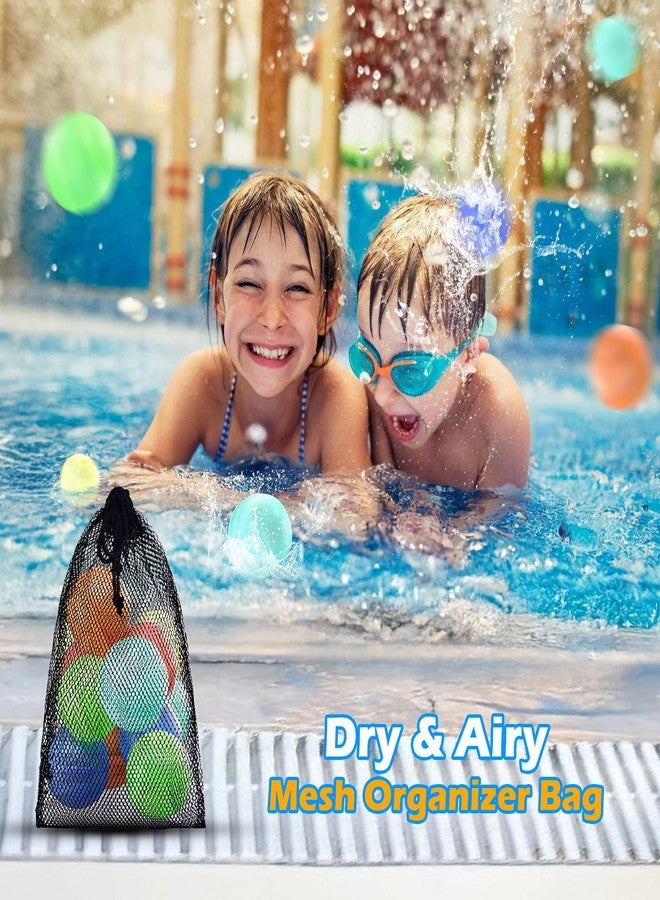 CloudValley Reusable Water Balloons, 12 Pcs Non-Magnet Self-Sealed Quick Fill Beach with Mesh Bag, Latex-Free Silicone Splash Bomb, Outdoor Pool, Summer Bath Party Game - Image 3