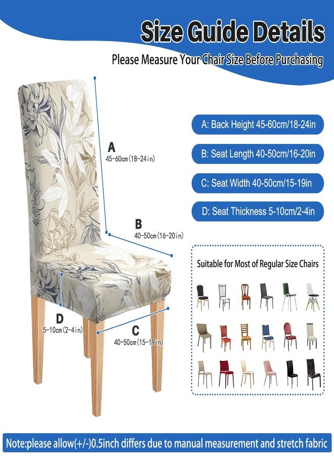 Dioxide Dining Chair Slipcovers, Removable Washable Dining Chair Covers Set of 6, High Back Chair Covers - Universal Fit Chair Slipcovers for Kitchen, Hotel, Office or Wedding Ceremony - Image 4