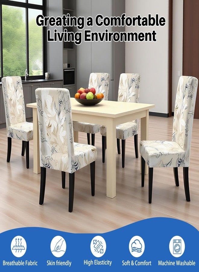 Dioxide Dining Chair Slipcovers, Removable Washable Dining Chair Covers Set of 6, High Back Chair Covers - Universal Fit Chair Slipcovers for Kitchen, Hotel, Office or Wedding Ceremony - Image 3