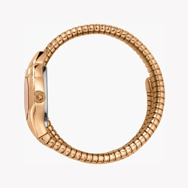 جاست كافالي ساعة جاست كافاللي النسائية بهيكل من الفولاذ المقاوم للصدأ باللون الوردي و سلسلة من الفولاذ المقاوم للصدأ باللون الوردي. - Image 2