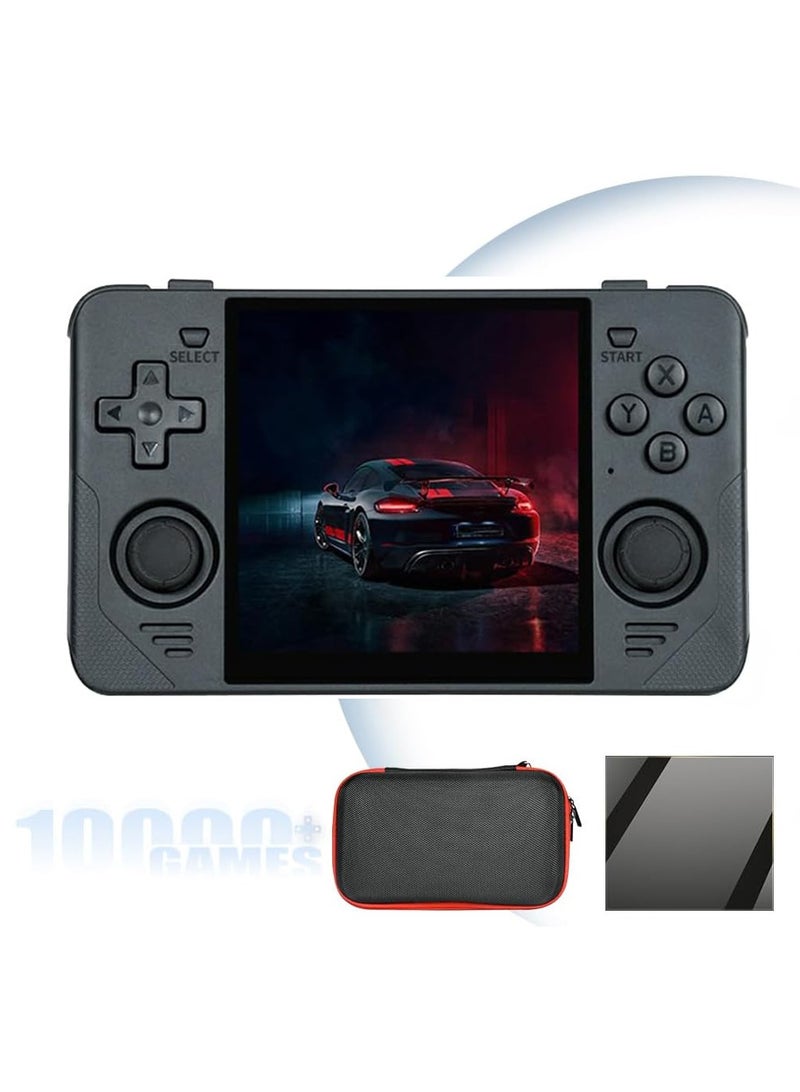 باوكيدي وحدة تحكم ألعاب محمولة RGB30 مقاس 4.0 بوصة، وحدات تحكم ألعاب Pro Retro كلاسيكية، نظام ألعاب فيديو كلاسيكي، وحدات تحكم ألعاب مدمجة ببطارية قابلة لإعادة الشحن (أسود، 256 جيجابايت) - Image 1