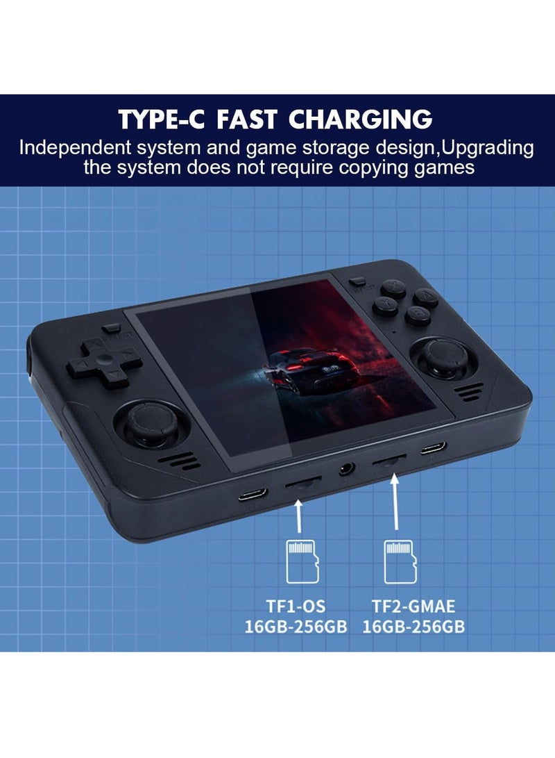 باوكيدي وحدة تحكم ألعاب محمولة RGB30 مقاس 4.0 بوصة، وحدات تحكم ألعاب Pro Retro كلاسيكية، نظام ألعاب فيديو كلاسيكي، وحدات تحكم ألعاب مدمجة ببطارية قابلة لإعادة الشحن (أسود، 256 جيجابايت) - Image 2