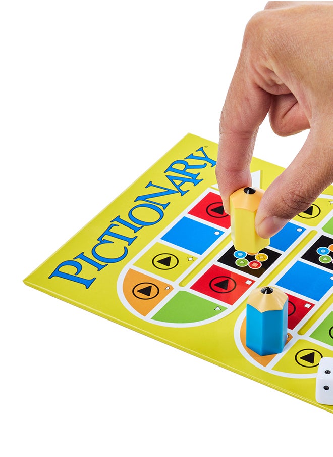Mattel Games Pictionary Family Board Game for Kids, Adults and Game Night for 2 Teams with Erasable Markers, Boards and Sand Timer  - Image 5