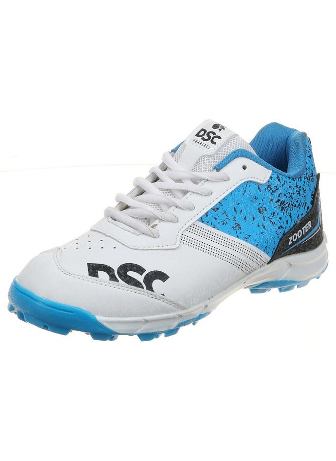 DSC - Zooter Pvc Cricket Shoe For Men And Boys, Size-3 Uk (White-Blue) - Image 1