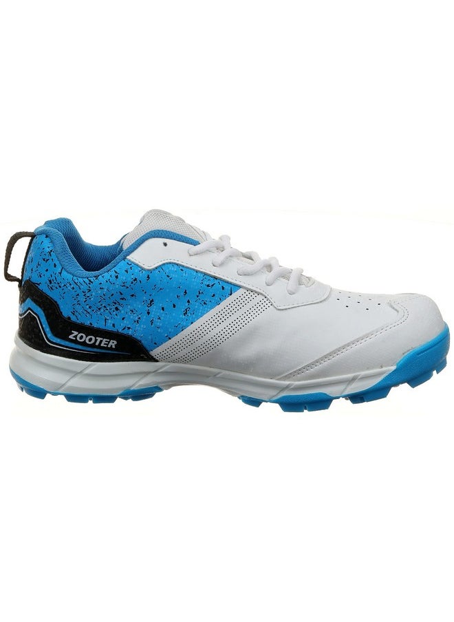 DSC - Zooter Pvc Cricket Shoe For Men And Boys, Size-3 Uk (White-Blue) - Image 1