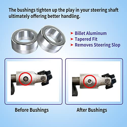 Vsttar 1 Pair of Intermediate Steering Shaft Bushings Column Stem 6061-Billet Aluminum 2003-2019 Bushing 1500/2500/3500/4500/5500, Fit for Dodge Ram 5.9, 6.7 and Cummins Diesel Mopar - Image 5