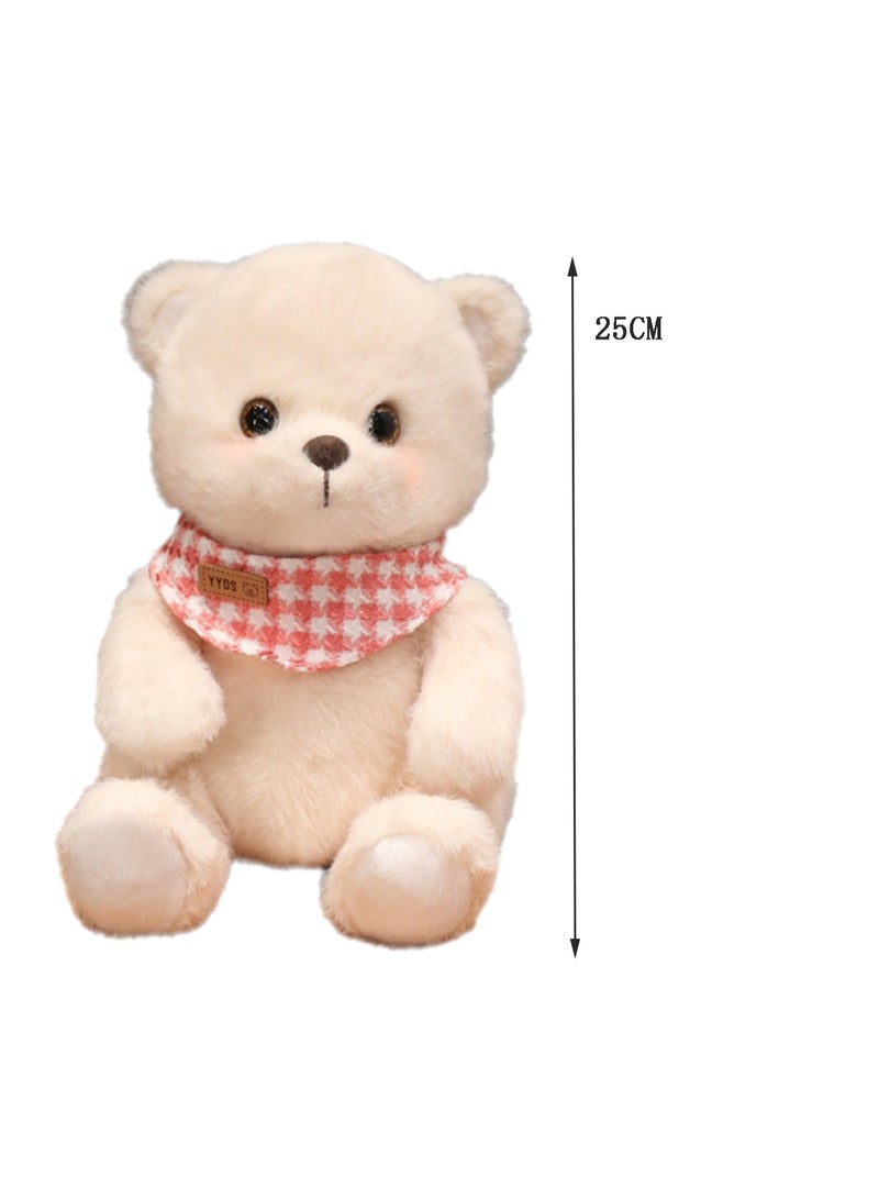 25 CM Cute Bear Plush Toy Soft Stuffed Cartoon Animal Doll For Girls And Boys All Ages Gift（Style 1） - Image 2