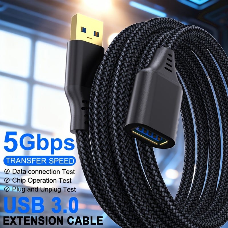 1 Usb Data Extension Cable 118 11 Inch 10 Feet Usb 3 0 Male To Female High Speed Data Transfer Cord Compatible With Webcam Usb Keyboard Flash Drive Hard Drive Printer Grey - Image 2