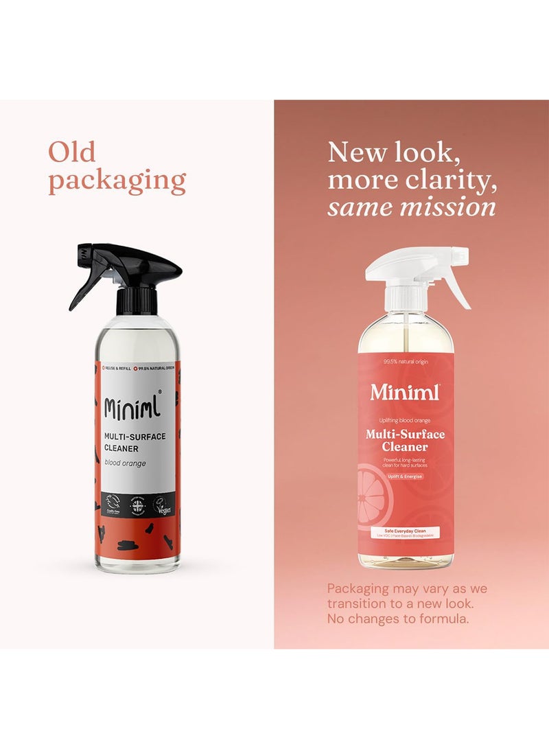 Miniml Eco Multi Surface Cleaner General Purpose Spray 750ml Blood Orange Scented for Cleaning All Surfaces Floors Walls Glass Kitchen Bathroom - Natural Plant Based Vegan Formula & Cruelty Free - Image 2