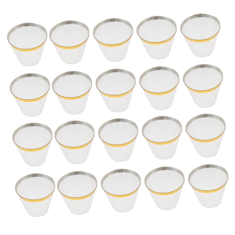 25 Pcs Disposable Plastic Wine Cups For Party Decoration And Dessert - Image 2