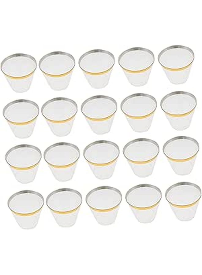 25 Pcs Disposable Plastic Wine Cups For Party Decoration And Dessert - Image 1
