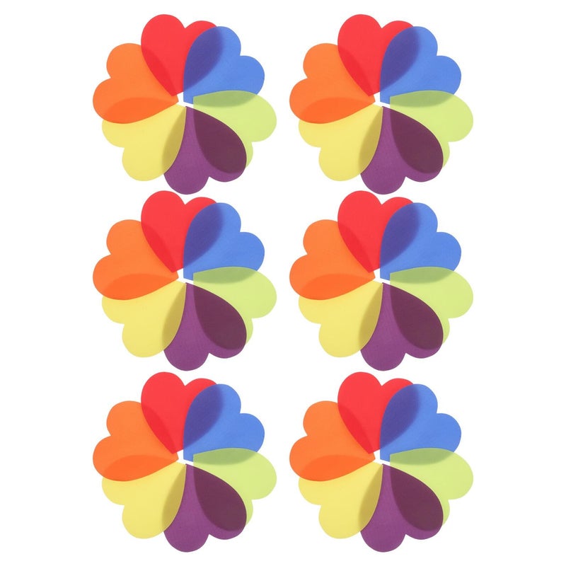 30 Color-Coded Heart Nylon Floor Markers 125mm for Classroom Seating Activities - Image 2