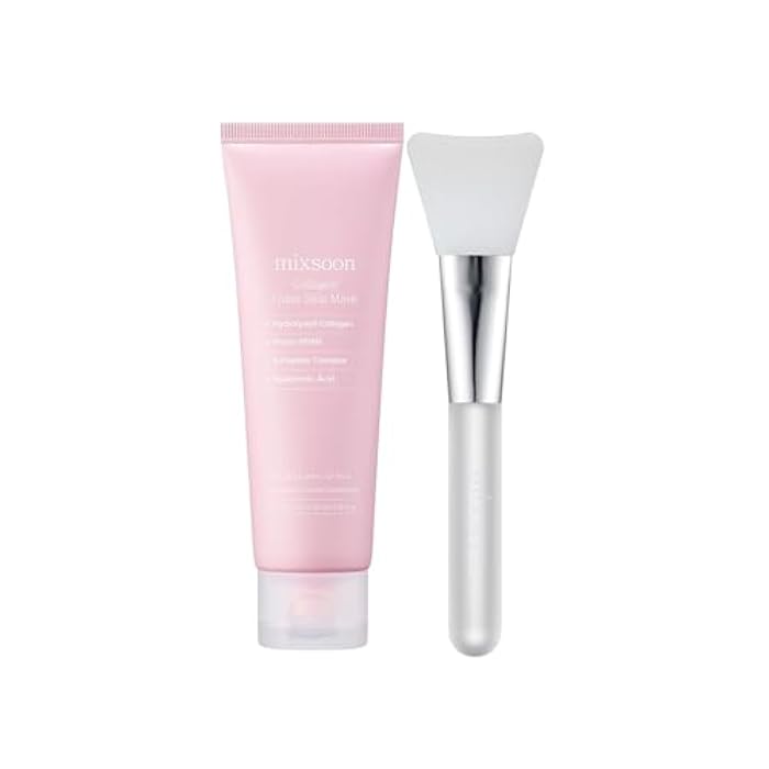 mixsoon Collagen Glass Skin Mask - Hydrating and Firming Collagen Wrapping Peel Off Mask, Low Molecular Collagen, Radiant Smooth Finish for Glowing Skin 80ml / 2.71 fl.oz. Korean Glass Skin Care - Image 1