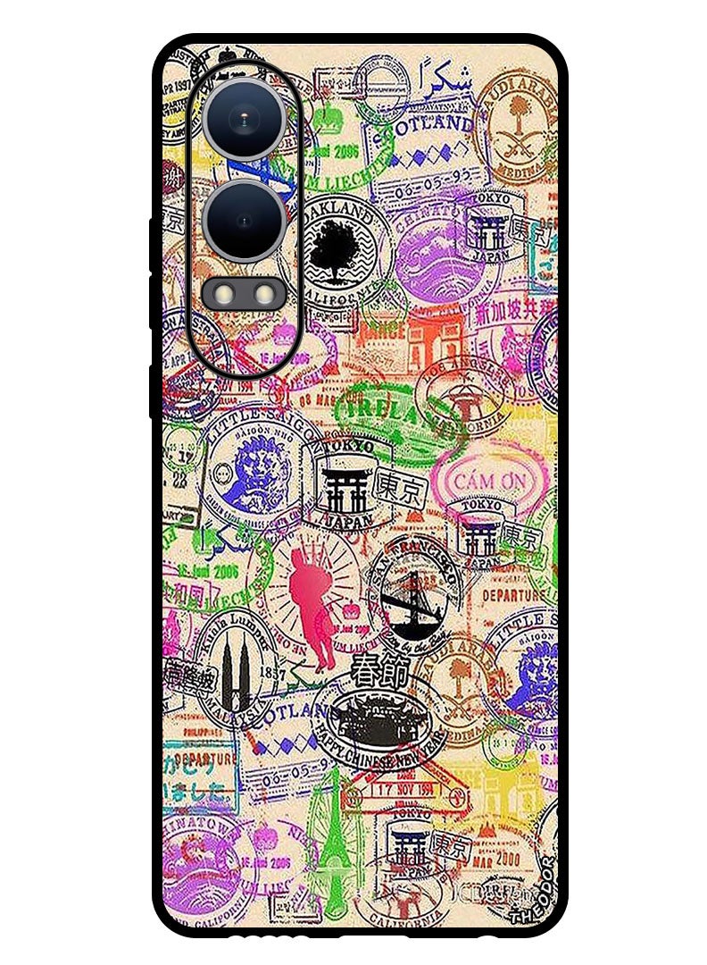 Theodor Protective Case Anti Scratch Shock Proof Bumper Cover For Oppo K12x (China) Passport Stamp  - Image 1