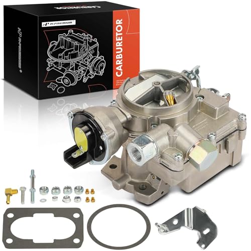 A-Premium 2 Barrel Carburetor with Long Linkage Compatible with Rochester Mercruiser Mercury Marine 2.5L 3.0L 4 Cyl Engines, Electric Automatic Choke, Replace# 3310-864940A01, 3310864940A01, 8M0045397 - Image 1