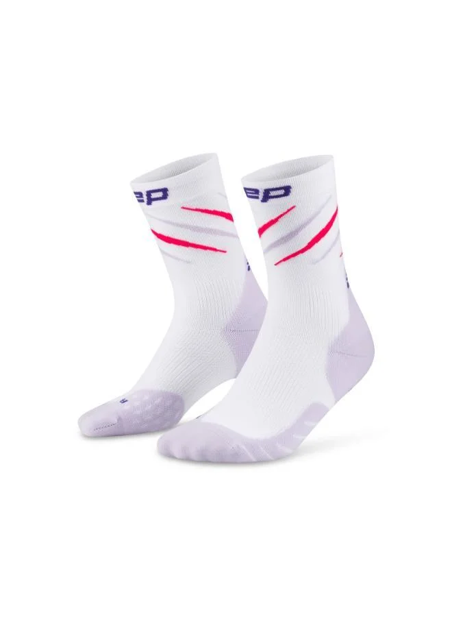 CEP The Run Edt. Claw Socks Mid Cut White/Lilac Women