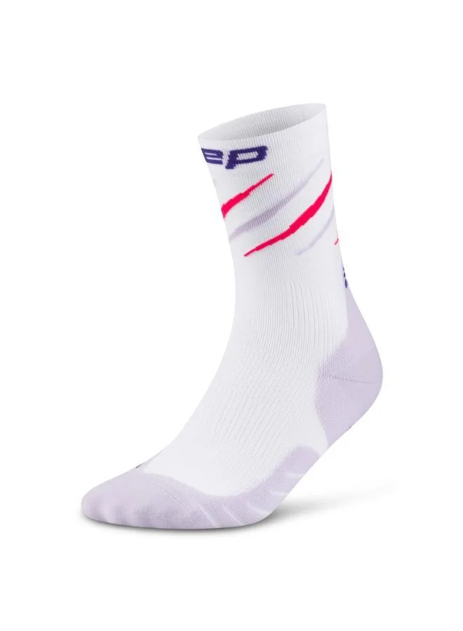 CEP The Run Edt. Claw Socks Mid Cut White/Lilac Women
