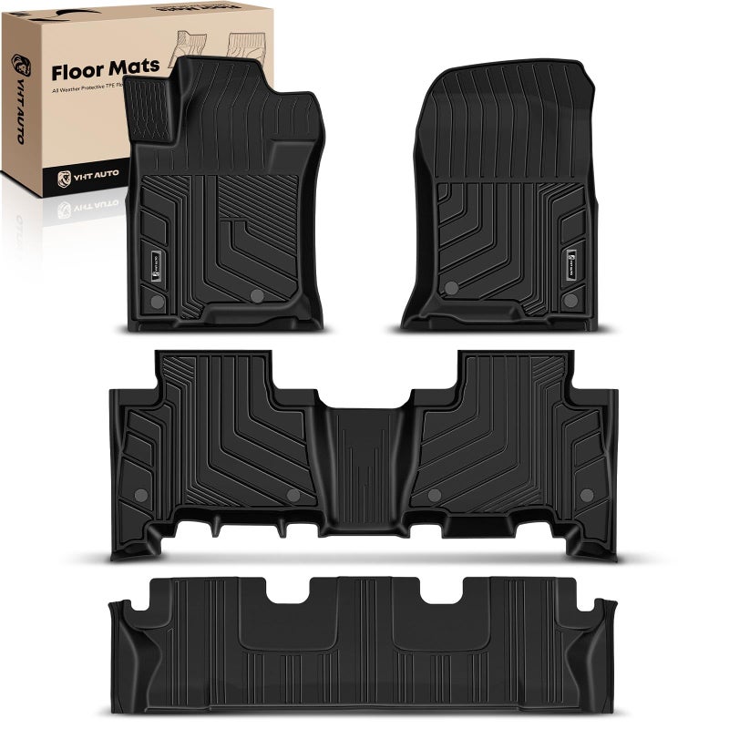 حصائر أرضية YHTAUTO تناسب لكزس GX460 2010-2018 تويوتا لاند كروزر برادو J150 2010-2020 حصائر سيارات TPE لجميع الأحوال الجوية مقاومة للماء مضادة للانزلاق عديمة الرائحة مجموعة من 4 قطع