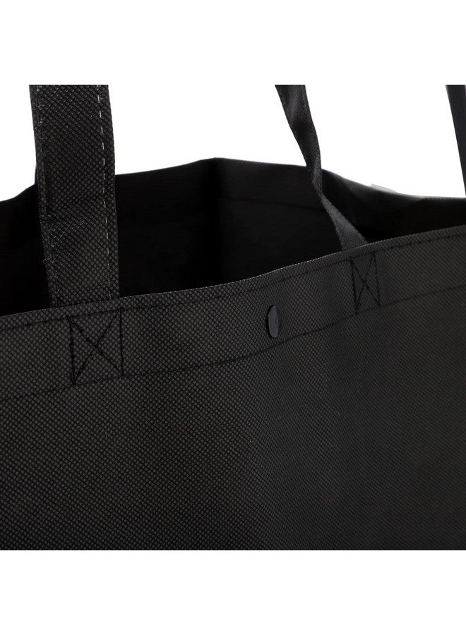 Tosnail 15 Pack Large Reusable Grocery Tote Bags, Foldable Shopping Bags With Durable Handles, Fabric Grocery Carry Bag - Black - Image 3